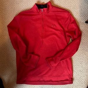 Mens Large Red Under Armour Quarter Zip